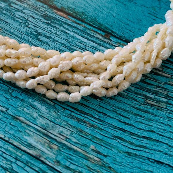 Estate Ten 10 Strand Baroque Pearl 14k Gold Choker Necklace Torsade - Picture 9 of 10